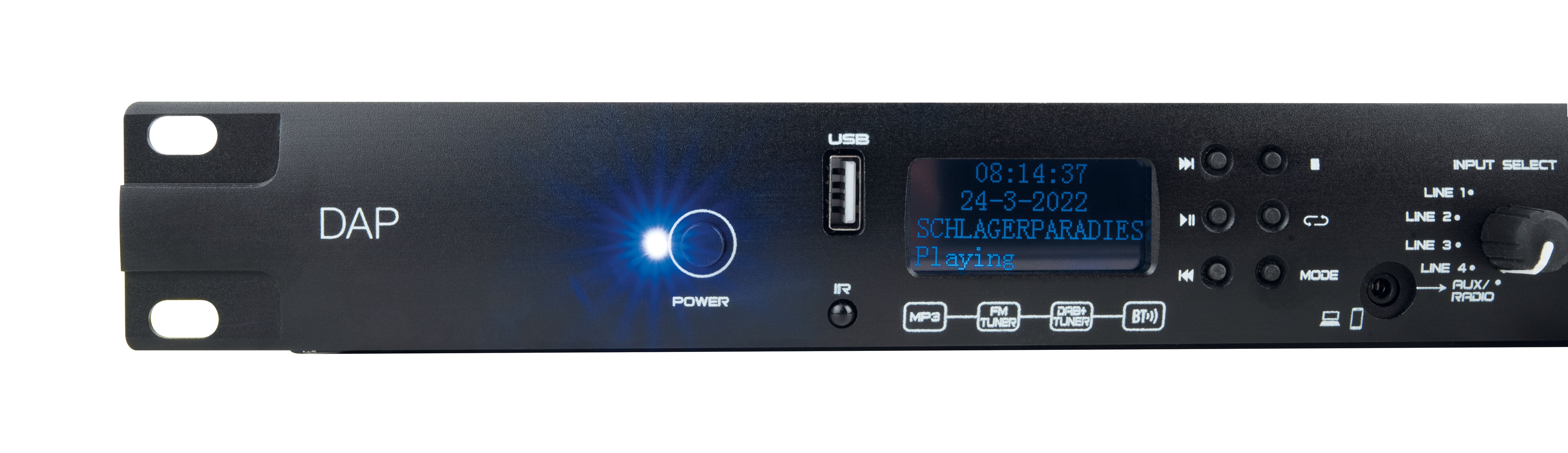 MP-100DBT Professional Media Player with DAB+ - DAP | Bellalite