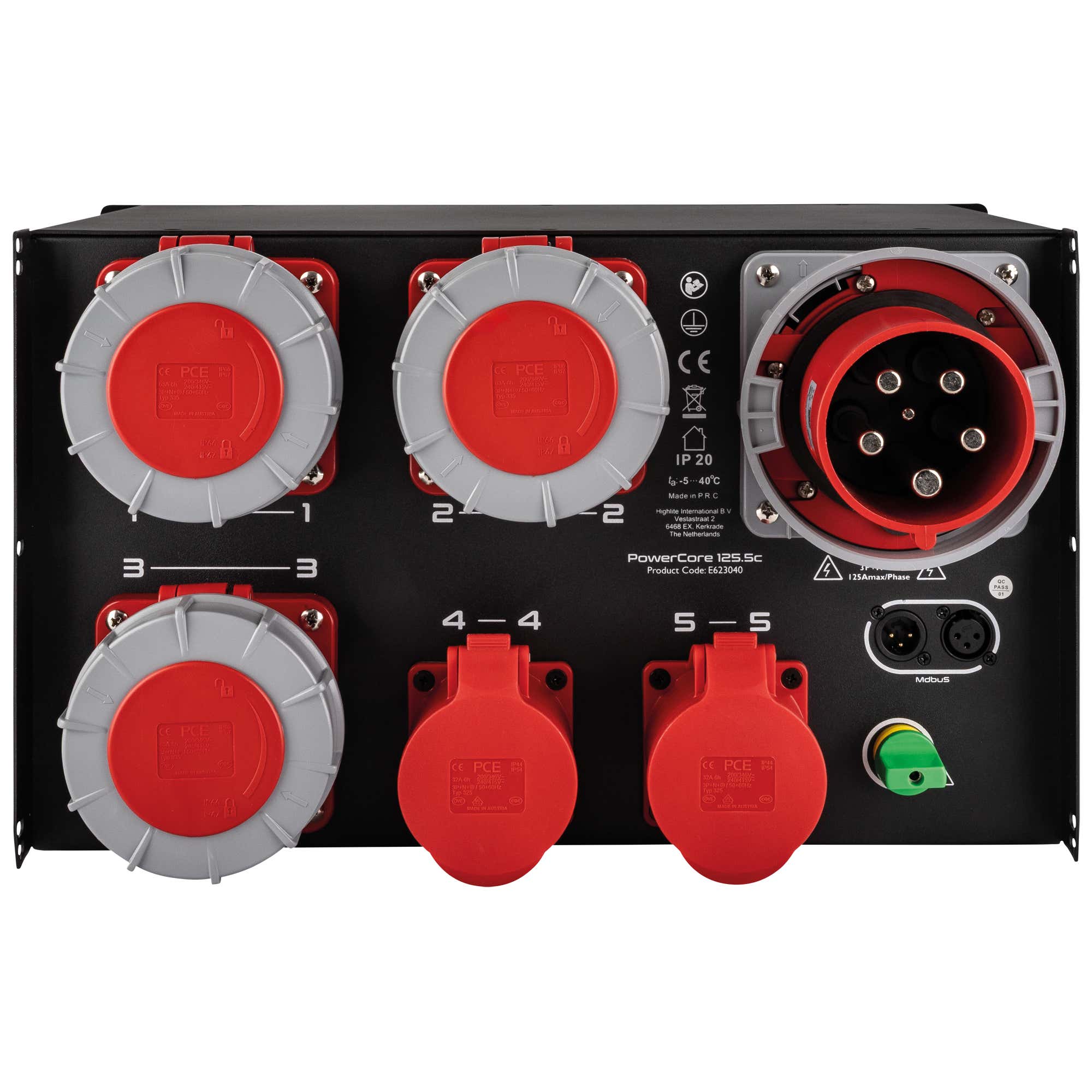 PowerCore 125.5c 2x CEE 32A + 3x CEE 63A - Showgear | Bellalite PowerCore 125.5c 2x CEE 32A + 3x CEE 63A - Showgear | Bellalite