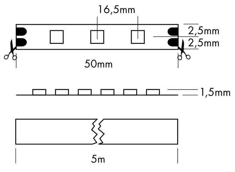 Flex Strip 300 Thin Mono, per meter 6000K - PROLED | Bellalite Flex Strip 300 Thin Mono, per meter 6000K - PROLED | Bellalite