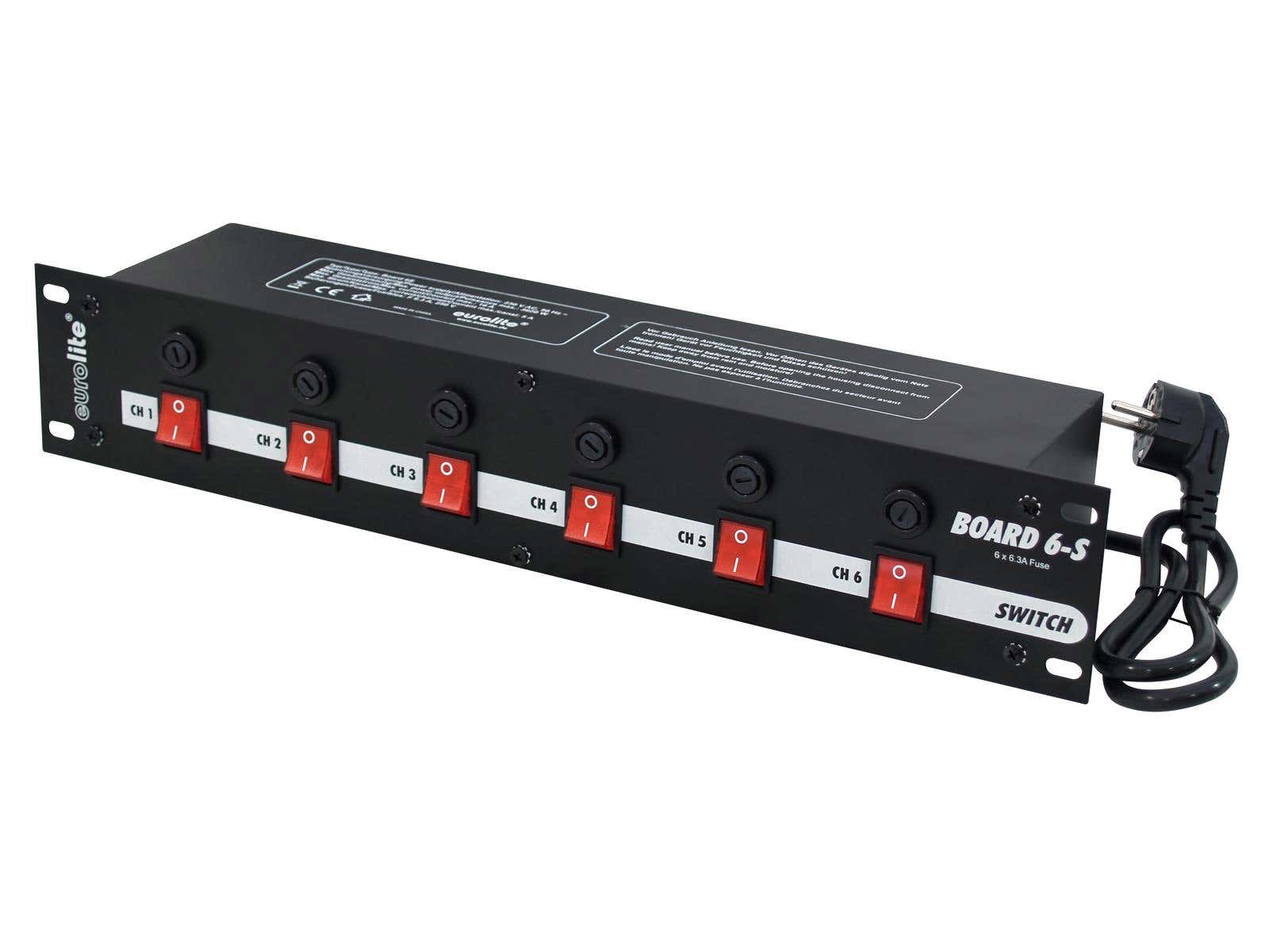 Switchpanel 19" Board 6-S 6x Schuko - Eurolite | Bellalite Switchpanel 19" Board 6-S 6x Schuko - Eurolite | Bellalite