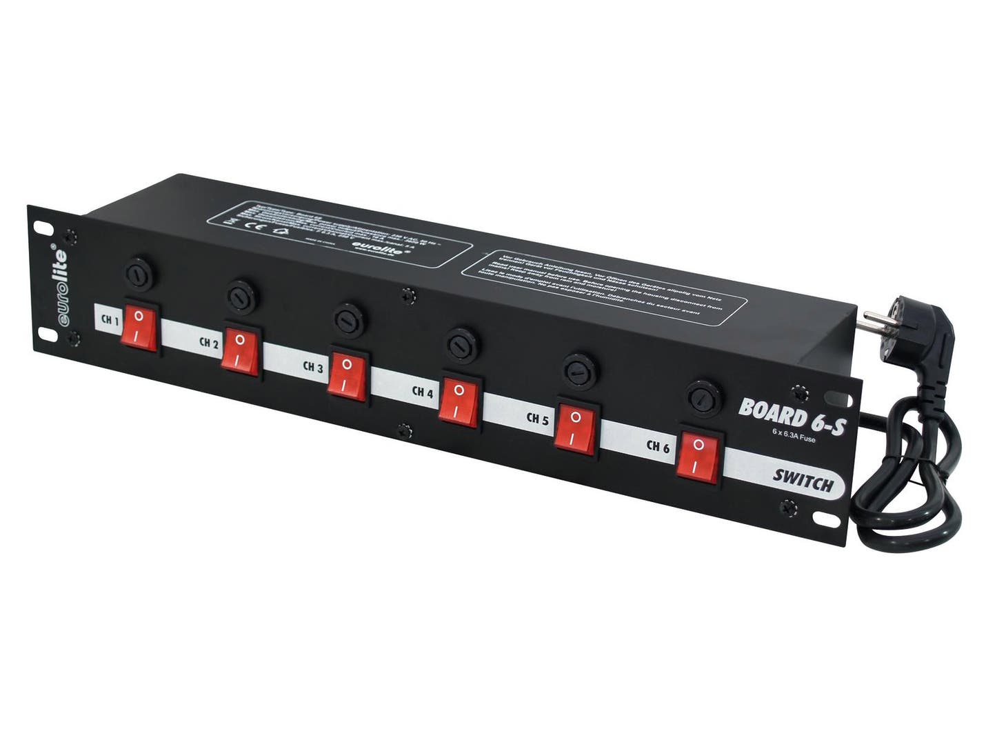 Switchpanel 19" Board 6-S 6x Schuko - Eurolite | Bellalite Switchpanel 19" Board 6-S 6x Schuko - Eurolite | Bellalite