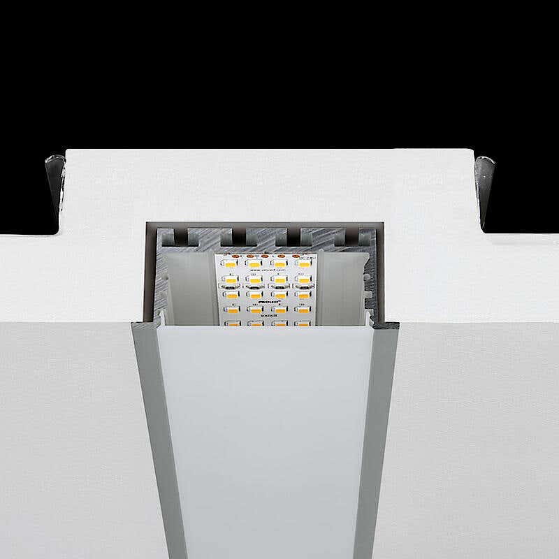 Aluminiumprofil L-Line Rec 24 ST, 3m Vit - PROLED | Bellalite Aluminiumprofil L-Line Rec 24 ST, 3m Vit - PROLED | Bellalite