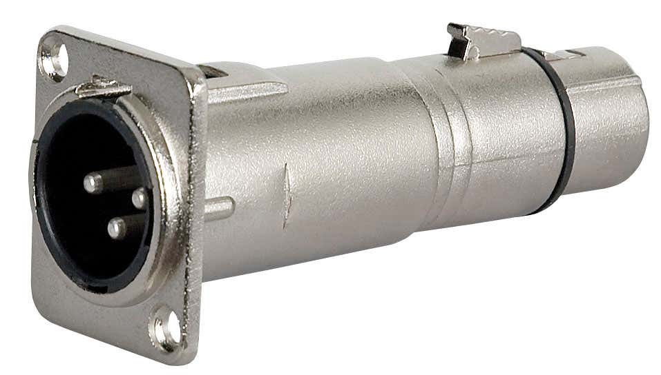 Adapter XLR 3-pin Chassi Hane / XLR 3-pin Hona - DAP | Bellalite Adapter XLR 3-pin Chassi Hane / XLR 3-pin Hona - DAP | Bellalite