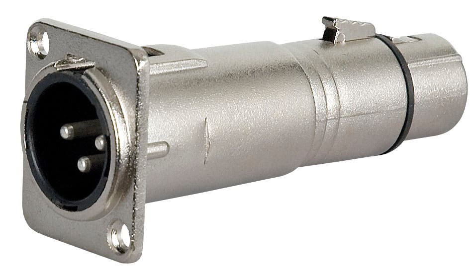 Adapter XLR 3-pin Chassi Hane / XLR 3-pin Hona - DAP | Bellalite Adapter XLR 3-pin Chassi Hane / XLR 3-pin Hona - DAP | Bellalite