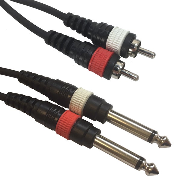Adapterkabel 2x RCA - 2x 6,3mm Mono - ADJ | Bellalite Adapterkabel 2x RCA - 2x 6,3mm Mono - ADJ | Bellalite