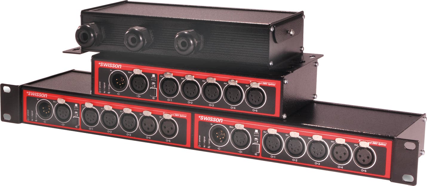 Double DMX & RDM Split 19" 3-p in/10x3-p ut - Swisson | Bellalite Double DMX & RDM Split 19" 3-p in/10x3-p ut - Swisson | Bellalite