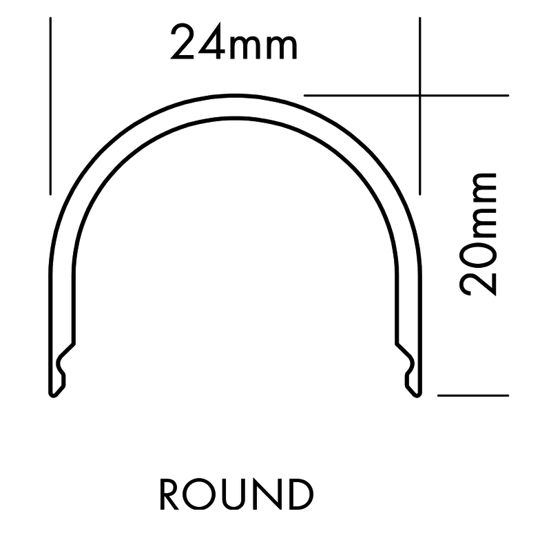 Plastic Cover O-Line Round, 2m Frost - PROLED | Bellalite