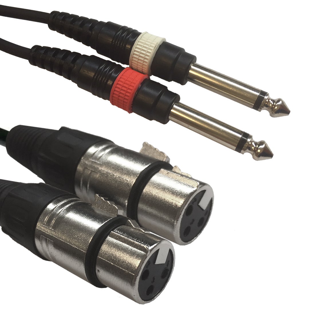 Adapterkabel 2x XLR 3-Pin Hona - 2x 6,3mm Mono - ADJ Retail | Bellalite