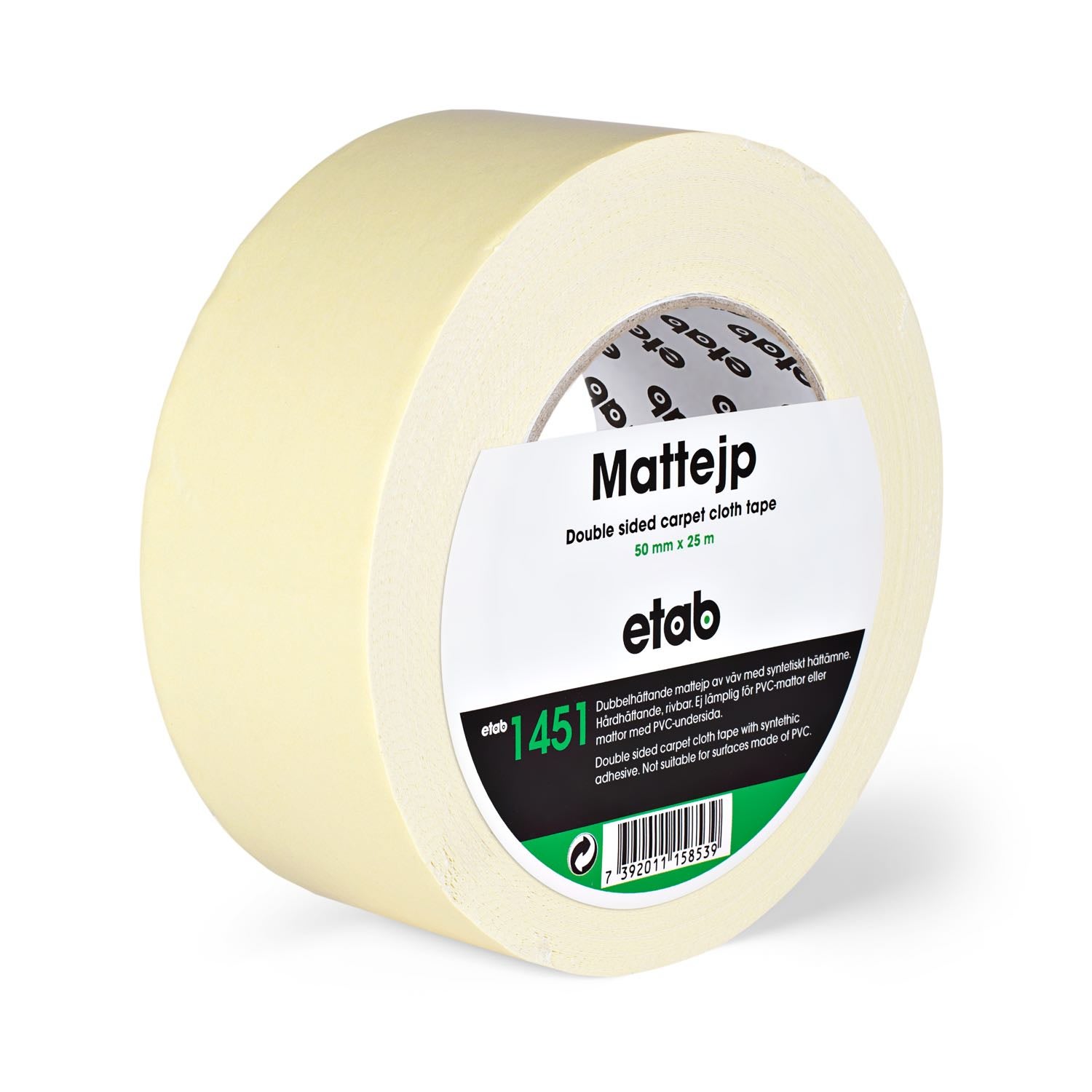 Mattejp Dubbelhäftande 1451, 50mm x 25m - Etab | Bellalite