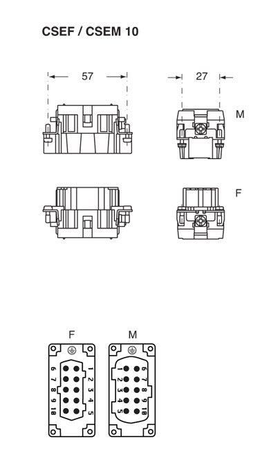 ILME Insats Hona 10-Pol CSEF 10 16A/500V Snäpp-In - ILME | Bellalite