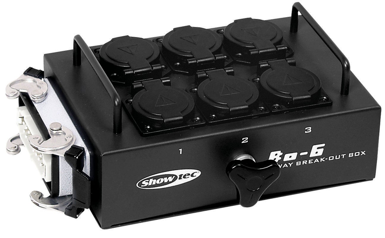 Uttagsbox BO6S1 Breakoutbox  - Showgear | Bellalite