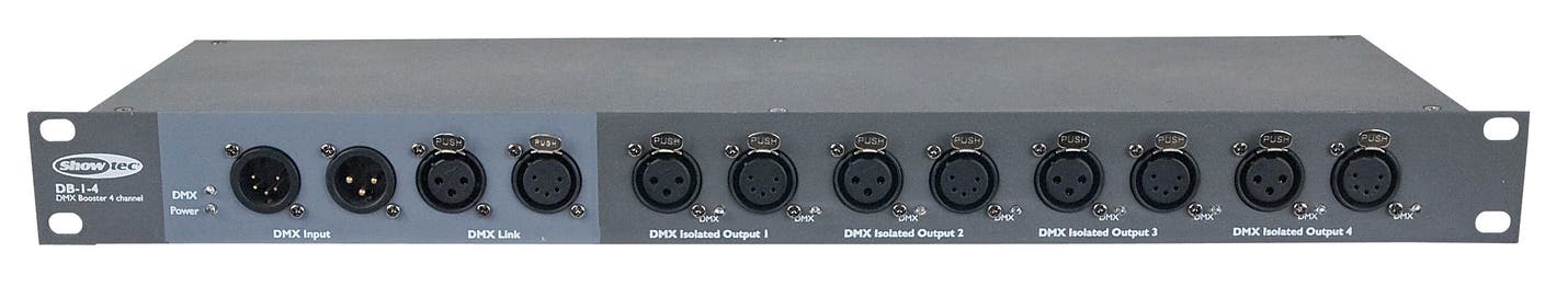 DMX-Split DB-1-4 3-pin & 5-pin XLR - Showtec | Bellalite DMX-Split DB-1-4 3-pin & 5-pin XLR - Showtec | Bellalite