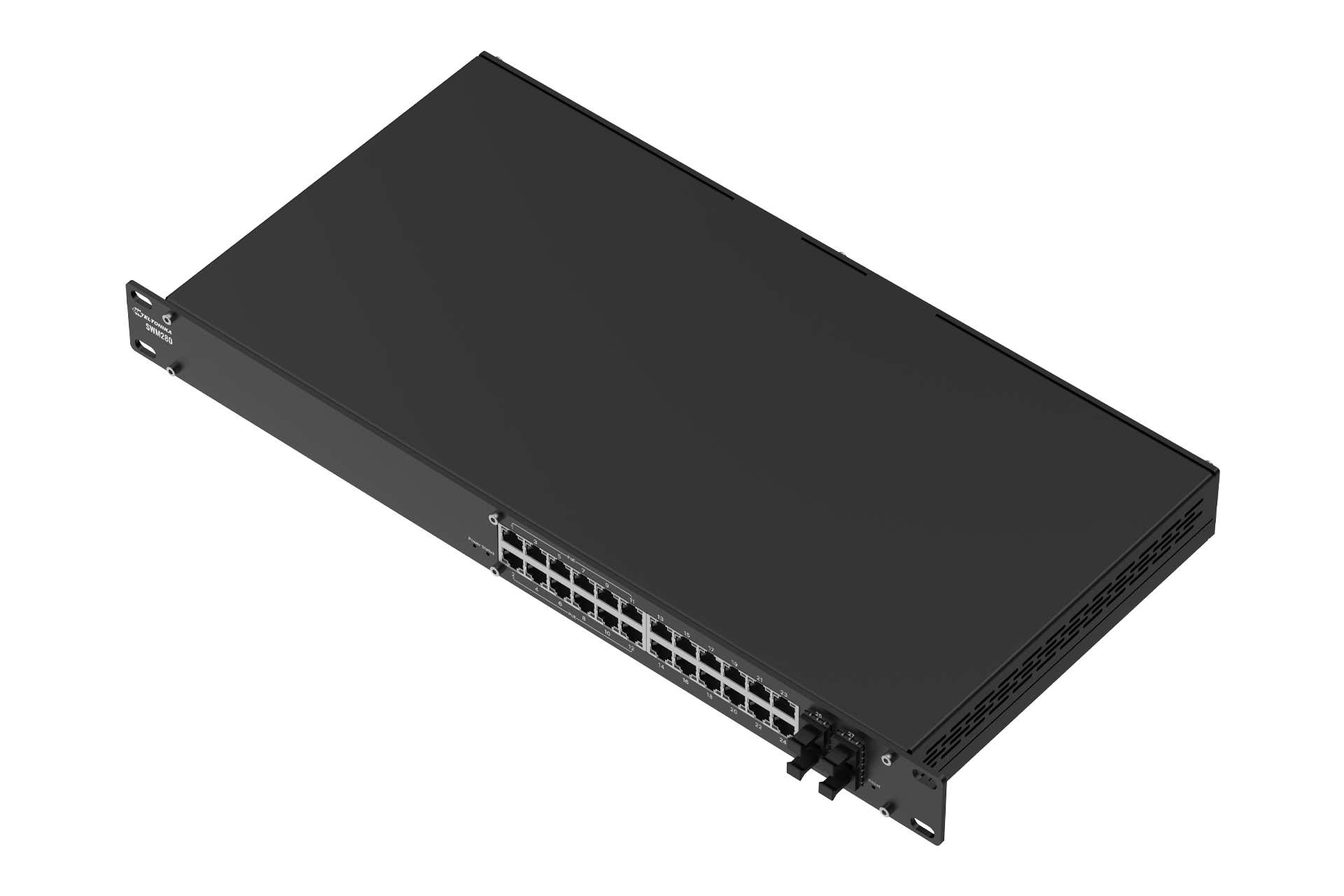 Teltonika SWM280 24-Port Managed PoE+ Switch - Teltonika | Bellalite Teltonika SWM280 24-Port Managed PoE+ Switch - Teltonika | Bellalite