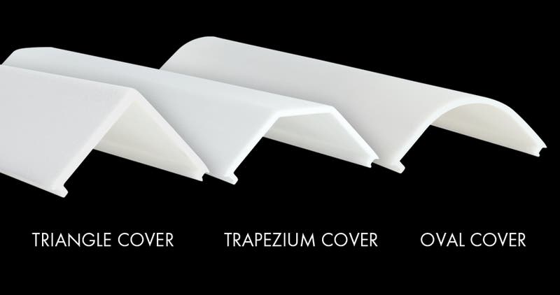 Plastic Cover C-Line Trapezium, 2m Frost - PROLED | Bellalite Plastic Cover C-Line Trapezium, 2m Frost - PROLED | Bellalite