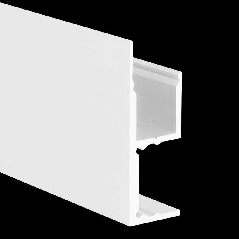 Aluminiumprofil S-Line Wall Square, per meter Vit - PROLED | Bellalite Aluminiumprofil S-Line Wall Square, per meter Vit - PROLED | Bellalite