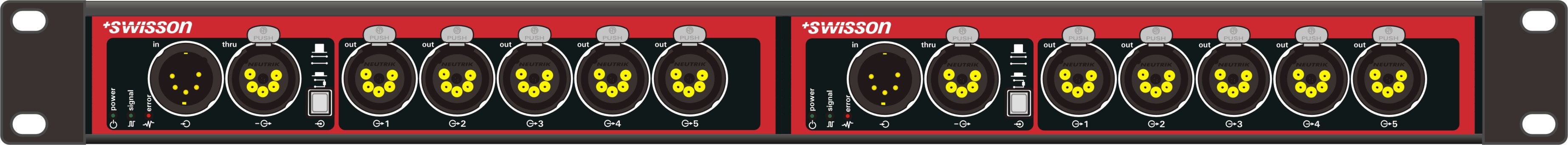 Double DMX-Split 19" - Swisson | Bellalite