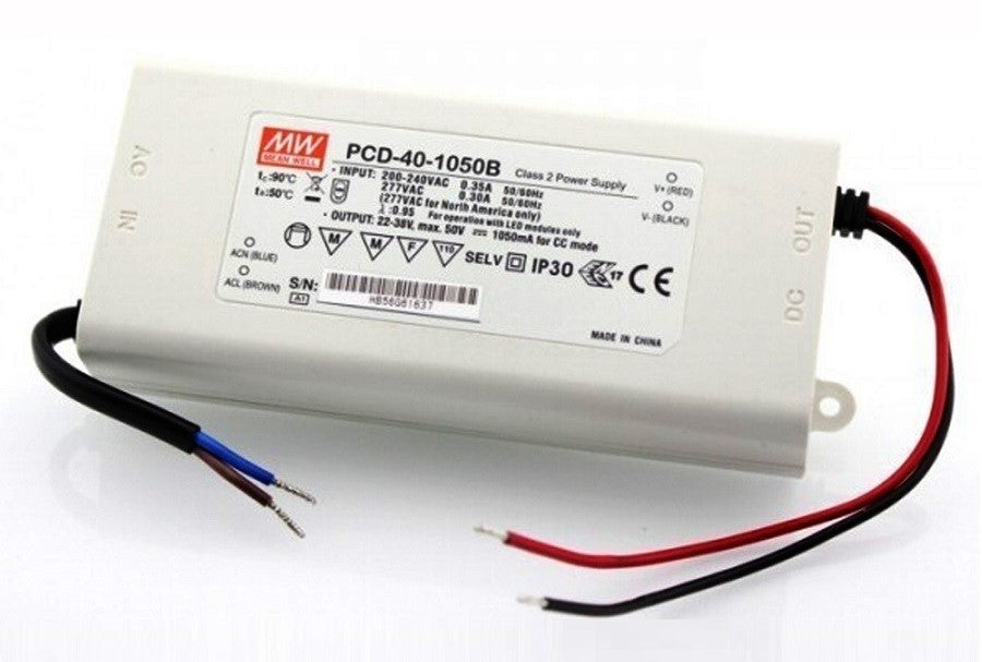 Mean Well PCD-40-1050B 1050mA 40W Dim  - Mean Well | Bellalite