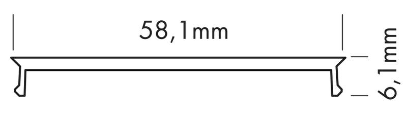 Plastic Cover L-Line Flat, 2m Frost - PROLED | Bellalite Plastic Cover L-Line Flat, 2m Frost - PROLED | Bellalite