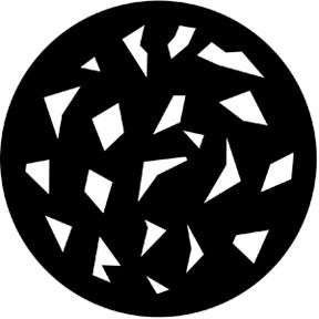 Sharp Breakup (Large) Metallgobo, (50mm/38mm) - Rosco | Bellalite