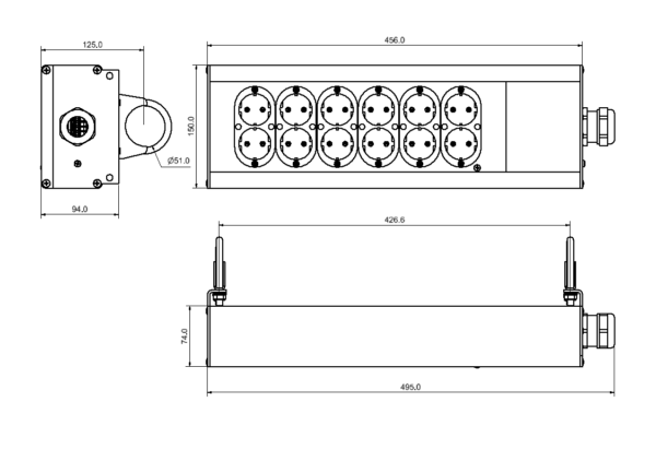 Uttagsbox Hexi Schuko - HEXI | Bellalite