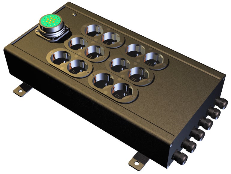 Uttagsbox Hexi Schuko/Socapex - HEXI | Bellalite