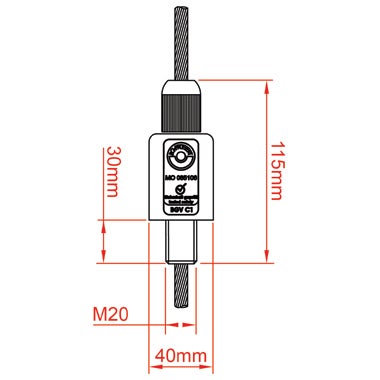 Reutlinger 80SV II M20 6mm - 190kg / 8mm - 330kg - Doughty | Bellalite