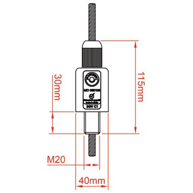 Reutlinger 80SV II M20 6mm - 190kg / 8mm - 330kg - Doughty | Bellalite Reutlinger 80SV II M20 6mm - 190kg / 8mm - 330kg - Doughty | Bellalite
