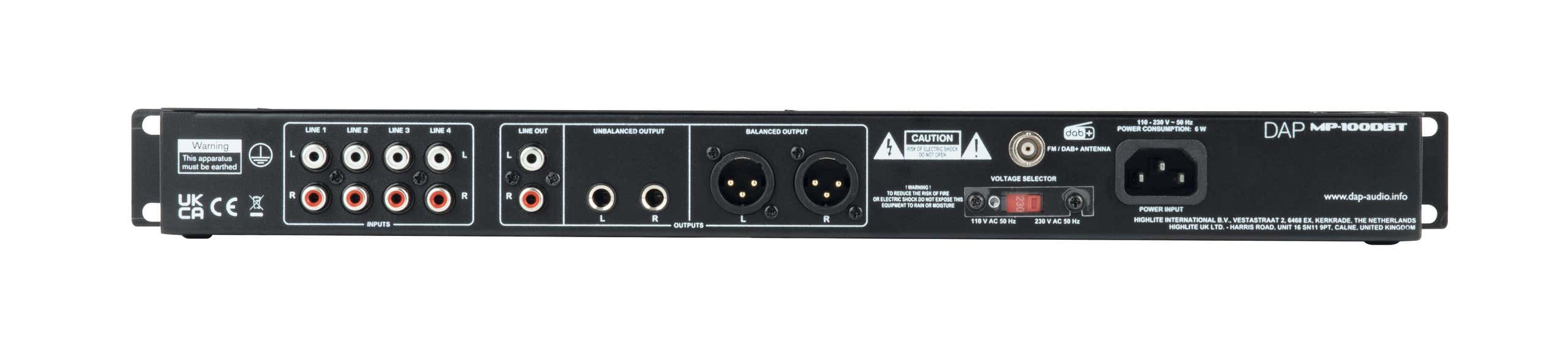 MP-100DBT Professional Media Player with DAB+ - DAP | Bellalite MP-100DBT Professional Media Player with DAB+ - DAP | Bellalite