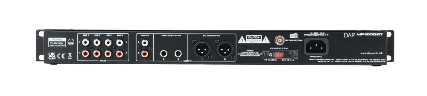 MP-100DBT Professional Media Player with DAB+ - DAP | Bellalite MP-100DBT Professional Media Player with DAB+ - DAP | Bellalite