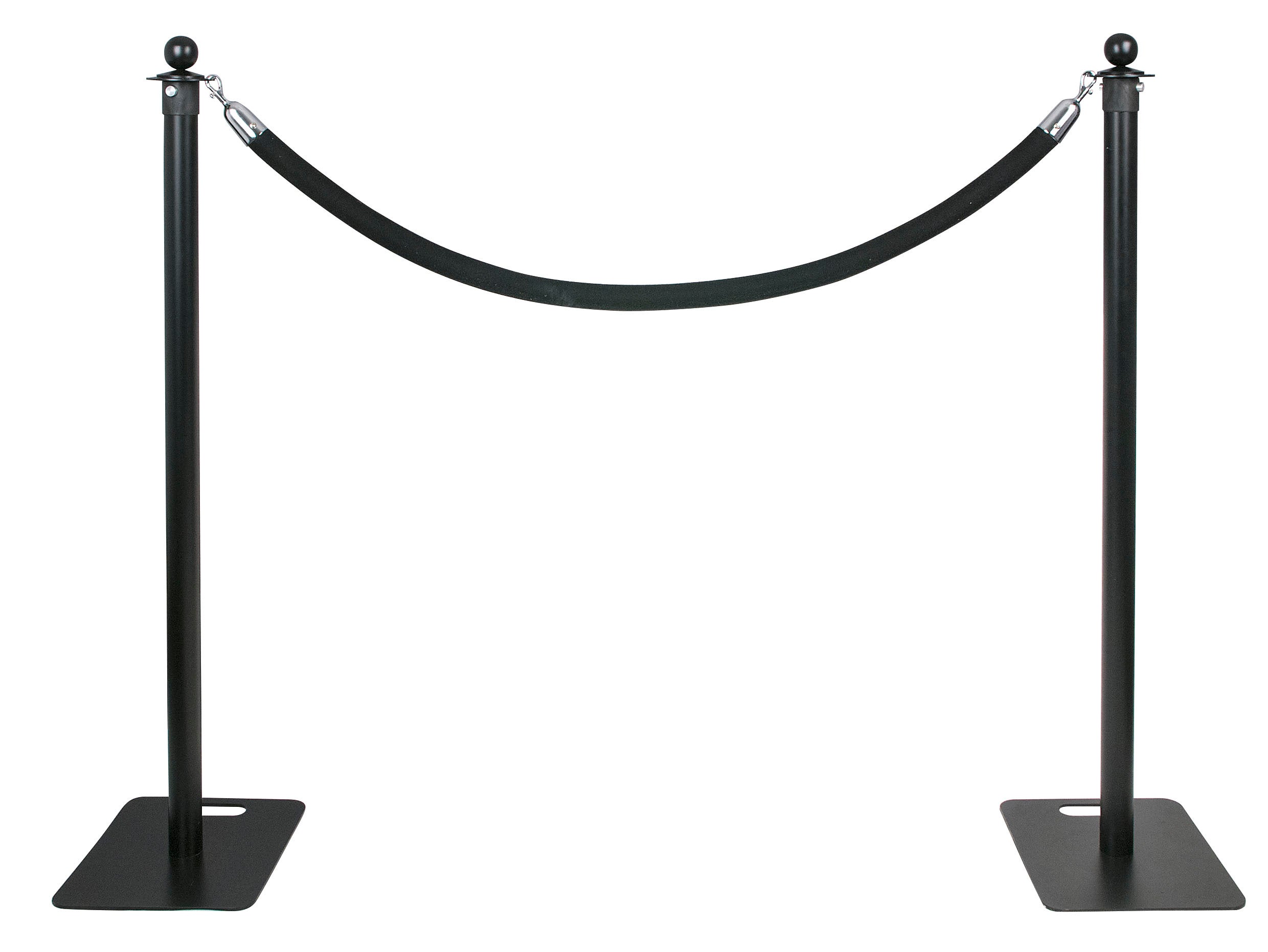 Pipe & Drape - Rope for Bollard 150cm, Svart - Wentex | Bellalite