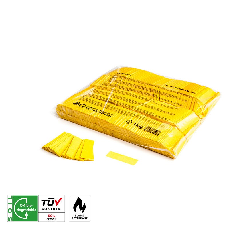 MAGICFX® Slowfall Confetti Rectangles 55 x 17mm Yellow - MagicFX | Bellalite