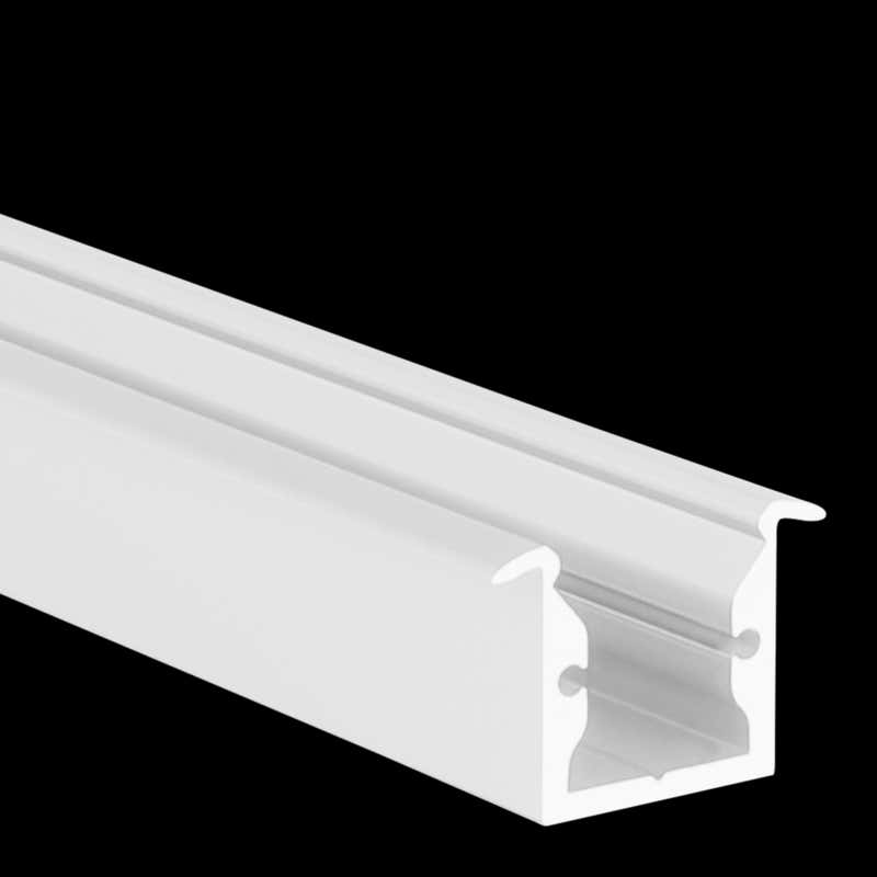 Aluminiumprofil S-Line Rec, 3m Vit - PROLED | Bellalite Aluminiumprofil S-Line Rec, 3m Vit - PROLED | Bellalite