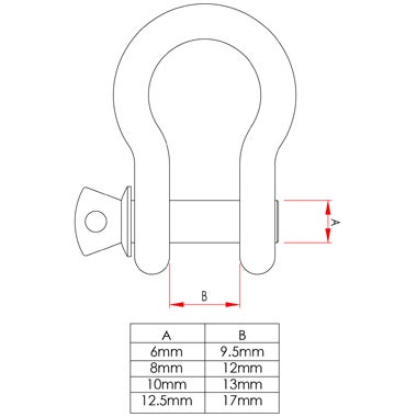Doughty Lyrschackel 6mm 330kg (Silver) RR-C-271 - Doughty | Bellalite