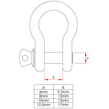 Doughty Lyrschackel 6mm 330kg (Silver) RR-C-271 - Doughty | Bellalite Doughty Lyrschackel 6mm 330kg (Silver) RR-C-271 - Doughty | Bellalite