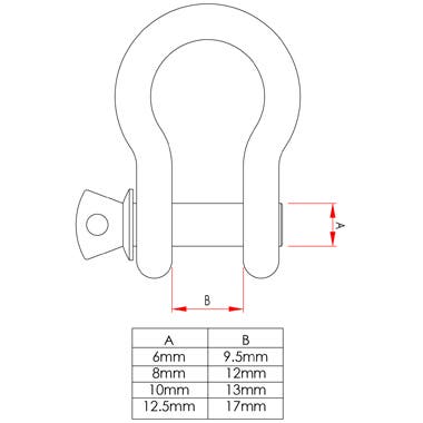 Doughty Lyrschackel 6mm 330kg (Silver) RR-C-271 - Doughty | Bellalite Doughty Lyrschackel 6mm 330kg (Silver) RR-C-271 - Doughty | Bellalite