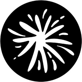 Splash Metallgobo, (50mm/38mm) - Rosco | Bellalite