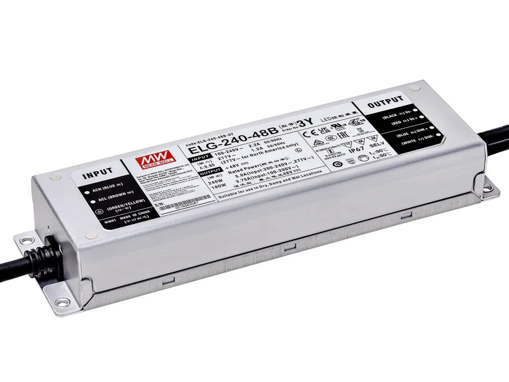 Mean Well ELG-240-48B 48V 240W IP67 0-10V - Mean Well | Bellalite Mean Well ELG-240-48B 48V 240W IP67 0-10V - Mean Well | Bellalite