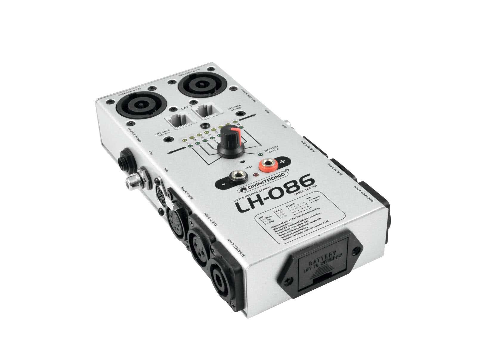 Little Helper LH-086 Cable Tester - Omnitronic | Bellalite Little Helper LH-086 Cable Tester - Omnitronic | Bellalite