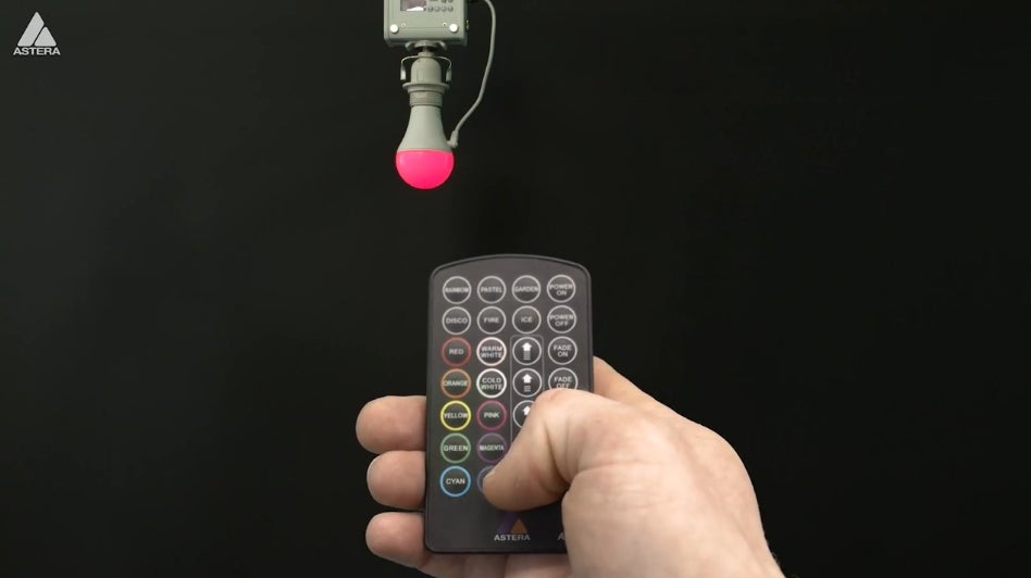 Astera Infrared Remote Control 28 buttons for pre-defined programs and colors - Astera | Bellalite