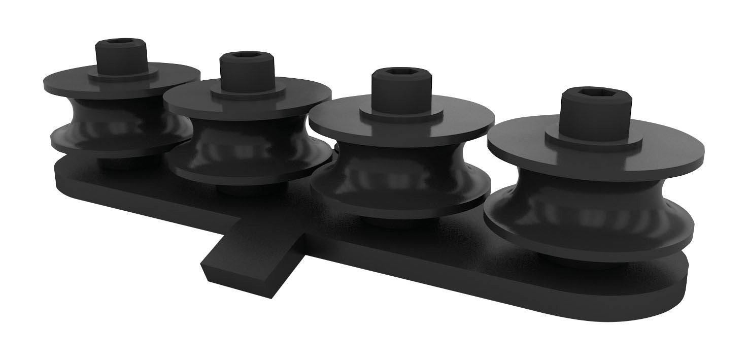 Eurotrack - Rope Guide 4 Wheels  Svart - Wentex | Bellalite