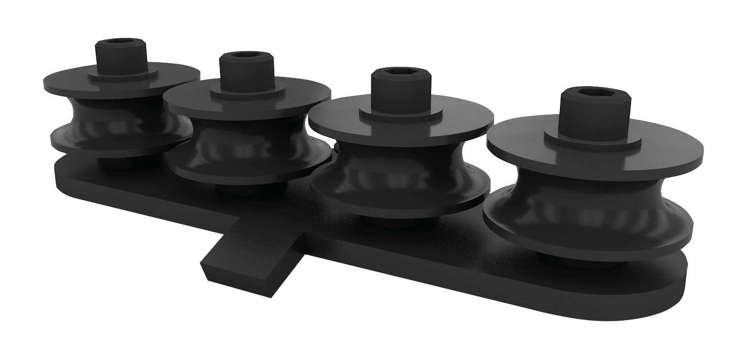 Eurotrack - Rope Guide 4 Wheels Svart - Wentex | Bellalite Eurotrack - Rope Guide 4 Wheels Svart - Wentex | Bellalite