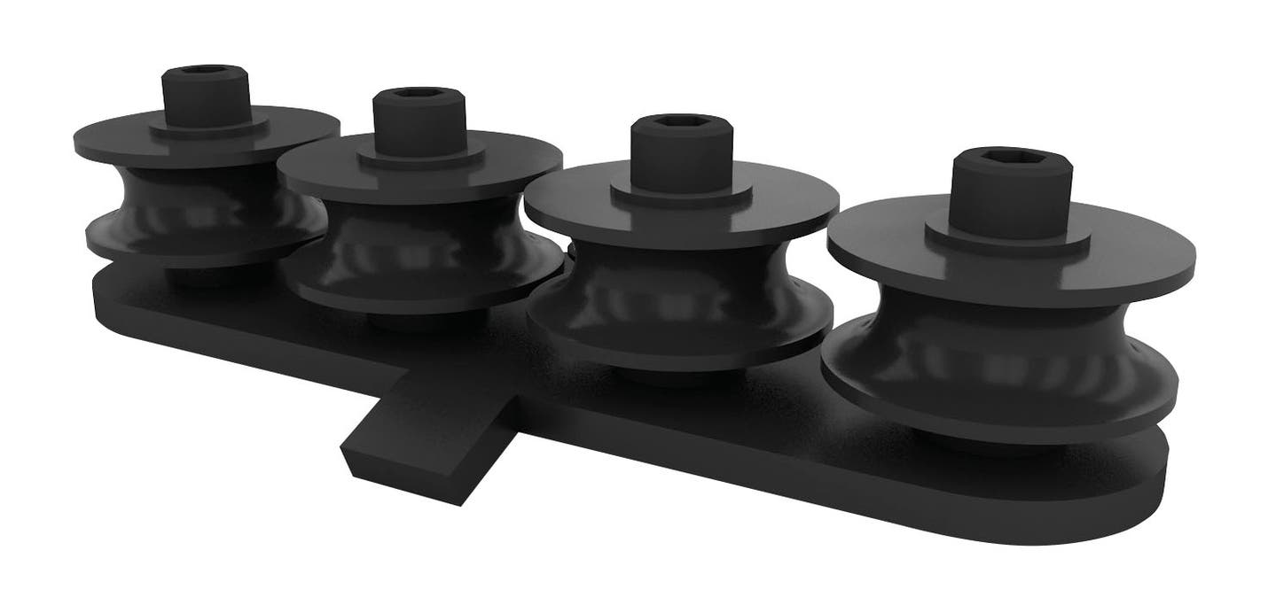 Eurotrack - Rope Guide 4 Wheels Svart - Wentex | Bellalite Eurotrack - Rope Guide 4 Wheels Svart - Wentex | Bellalite