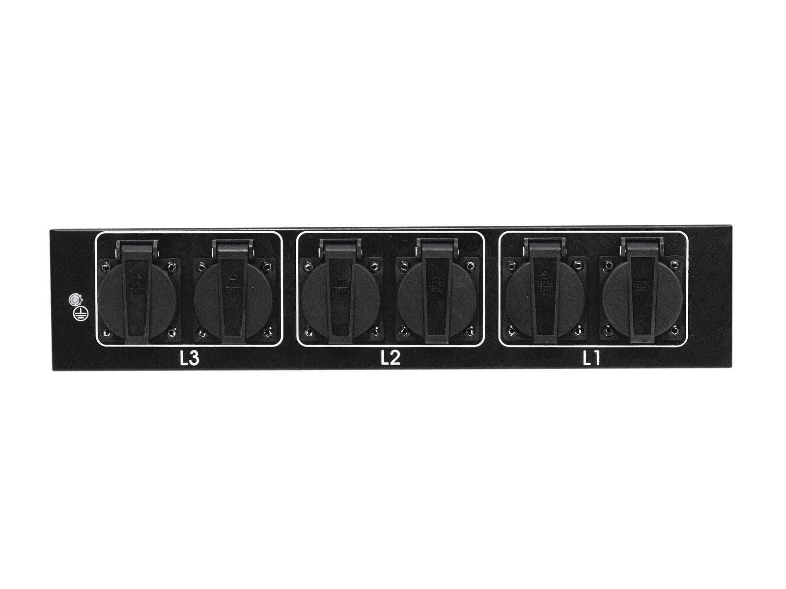 Elcentral, SB-1050 Power Distributor 32A 5P IN / 6x Schuko +32A 5P UT - Eurolite | Bellalite Elcentral, SB-1050 Power Distributor 32A 5P IN / 6x Schuko +32A 5P UT - Eurolite | Bellalite
