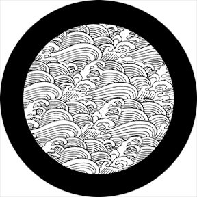 Kabuki Waves Metallgobo, (50mm/38mm) - Rosco | Bellalite
