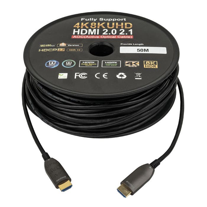 HDMI 2.0 AOC 4K Fibre Cable 50m - DAP | Bellalite HDMI 2.0 AOC 4K Fibre Cable 50m - DAP | Bellalite