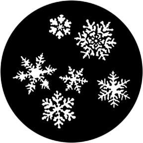 Snowflakes Metallgobo, (50mm/38mm) - Rosco | Bellalite Snowflakes Metallgobo, (50mm/38mm) - Rosco | Bellalite