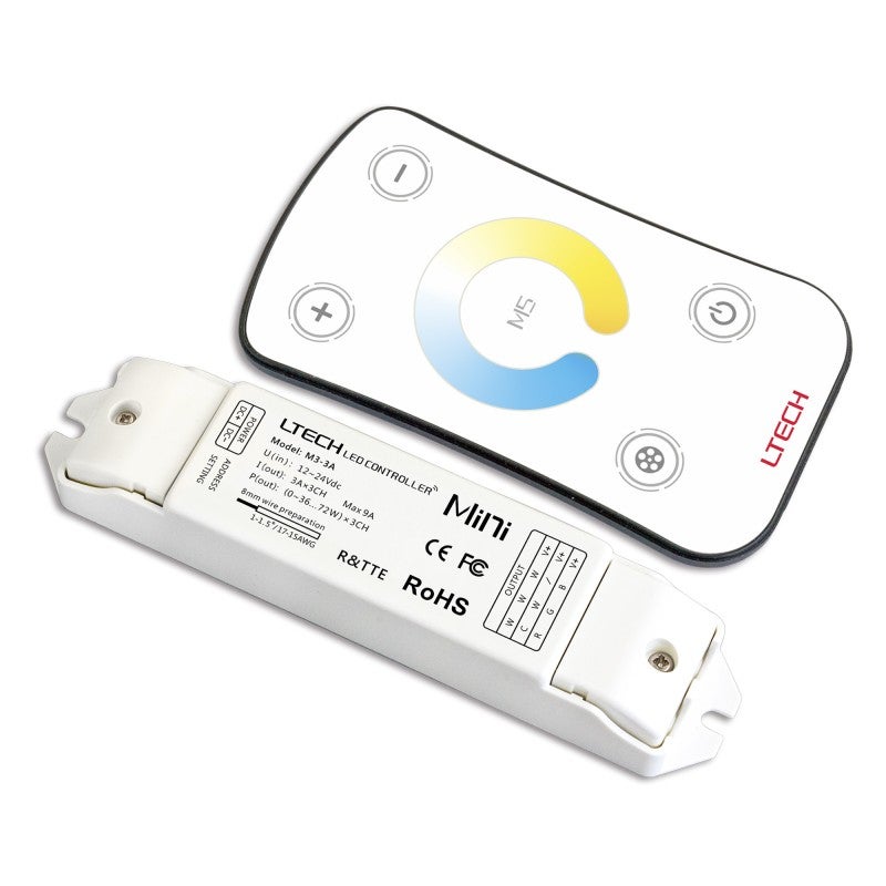 Mottagare med fjärrkontroll, 12-24V DC, CT - LTECH | Bellalite