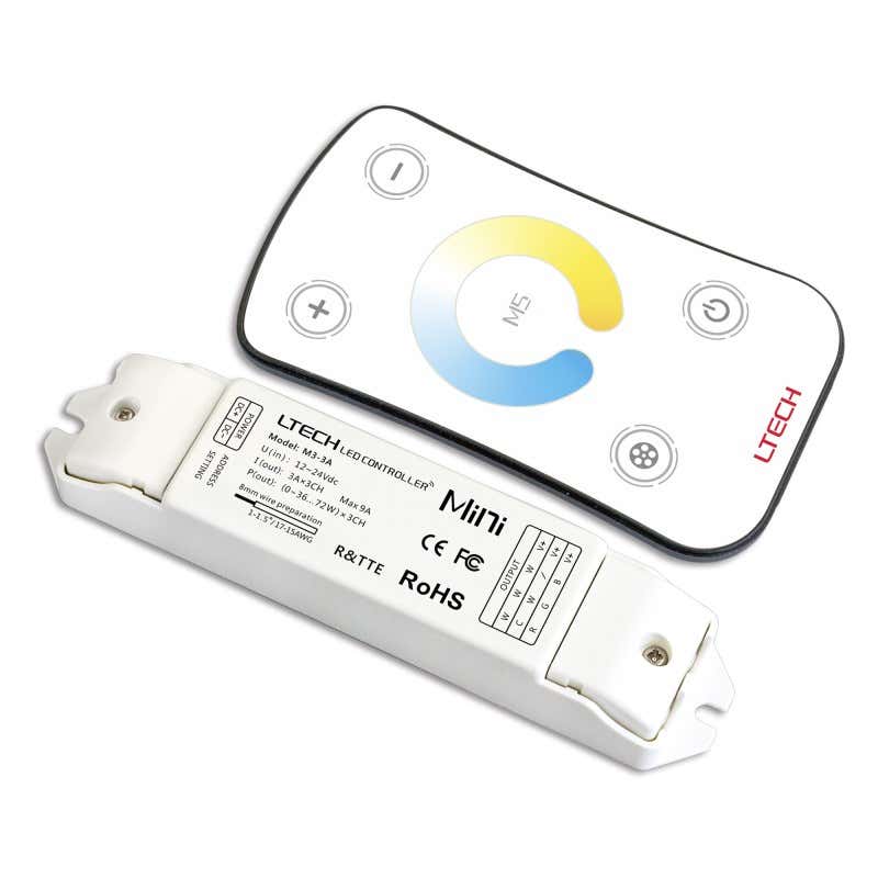 Mottagare med fjärrkontroll, 12-24V DC, CT 3CH x 3A, Max 108W (12V) / 216W (24V) - LTECH | Bellalite Mottagare med fjärrkontroll, 12-24V DC, CT 3CH x 3A, Max 108W (12V) / 216W (24V) - LTECH | Bellalite