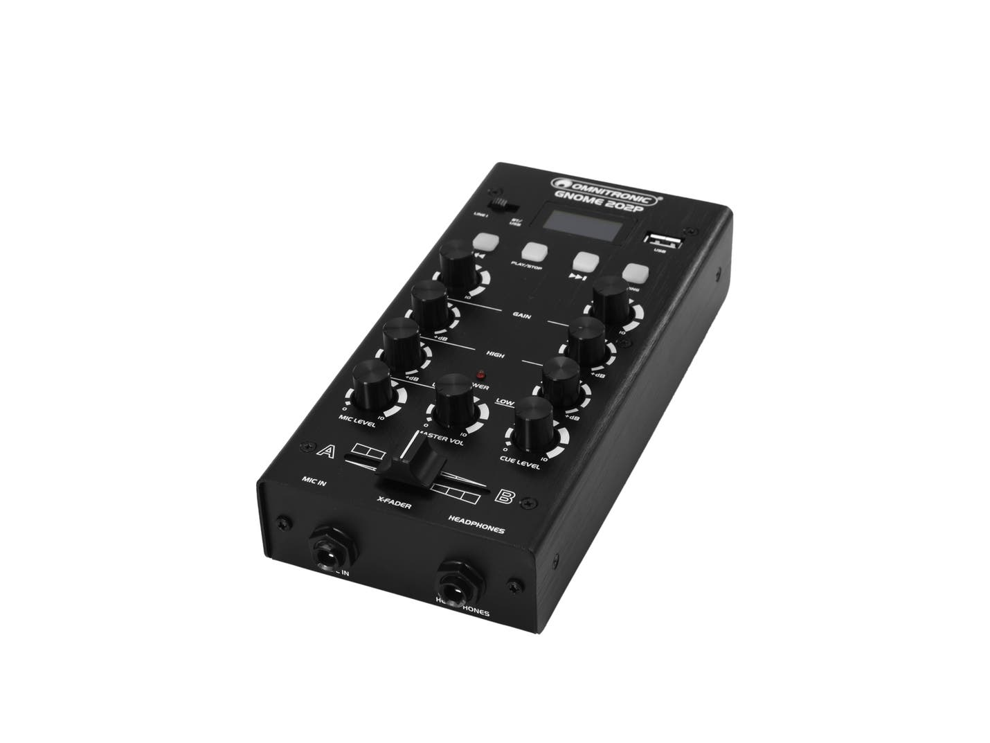 Ljudmixer GNOME-202P Mini Mixer Svart - Omnitronic | Bellalite Ljudmixer GNOME-202P Mini Mixer Svart - Omnitronic | Bellalite