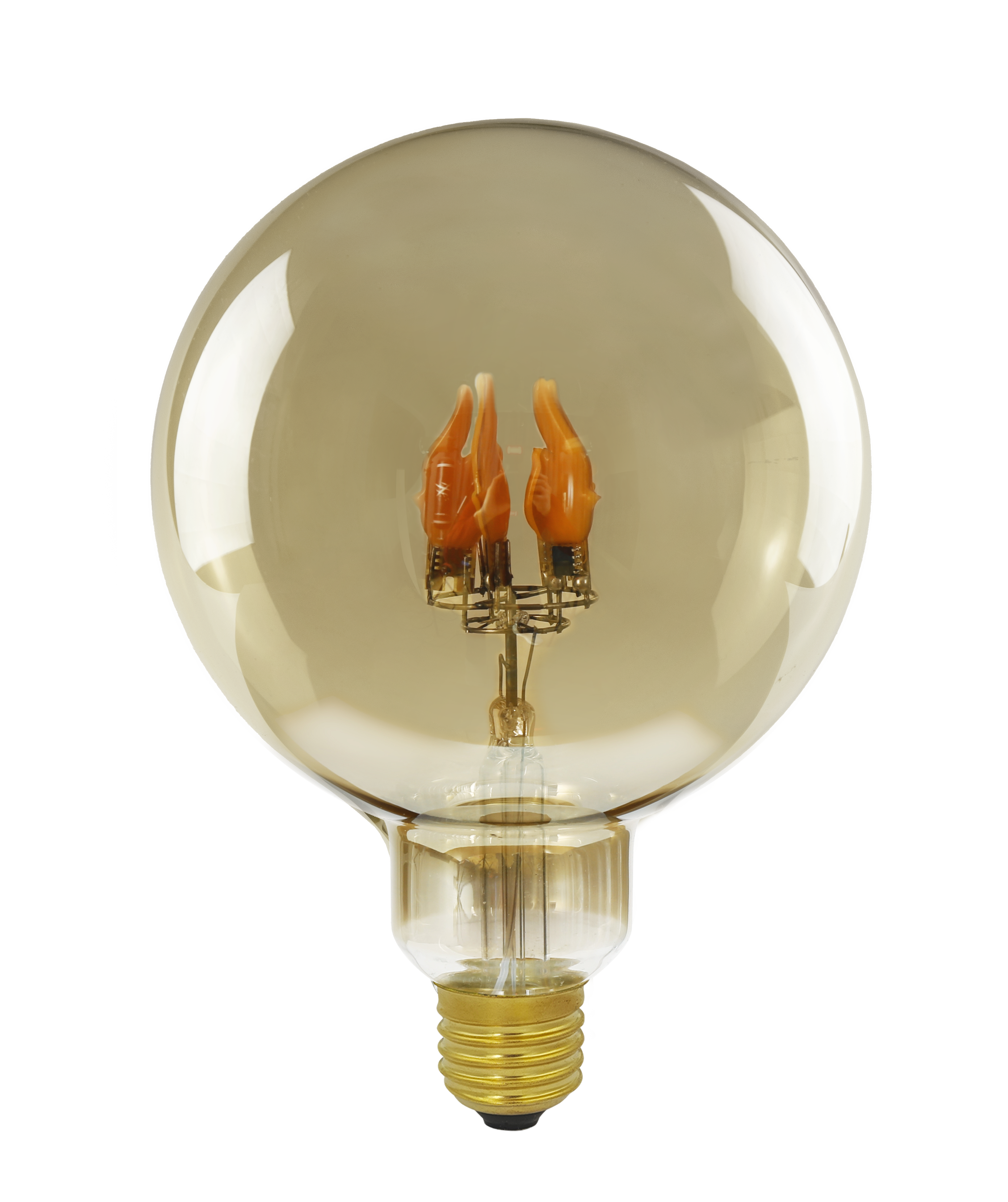 Segula Fire Flame Line LED Globe 125 Up Smokey E27 1W <60lm 1800K - Segula | Bellalite